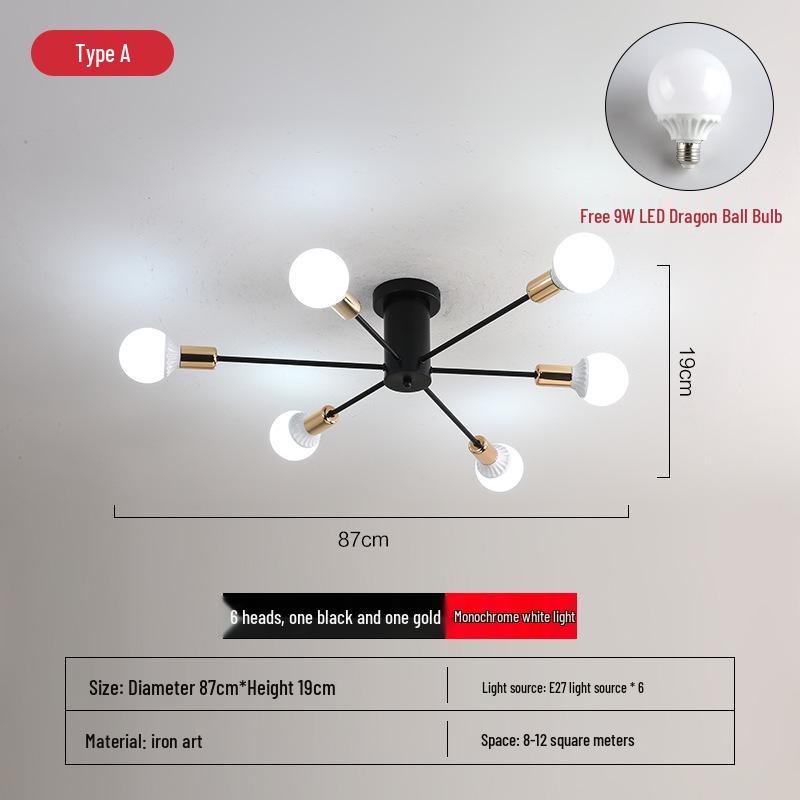Nordic LED Ceiling Light: Modern Minimalist Design for Bedrooms & Living Rooms