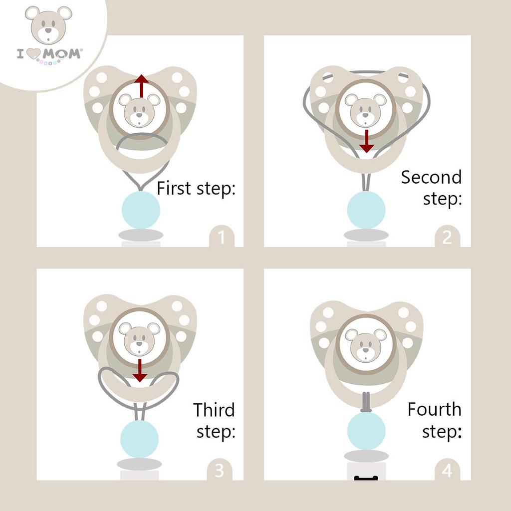 Crochet Baby Pacifier Chain with Cartoon Animal Teether - Anti-drop Design