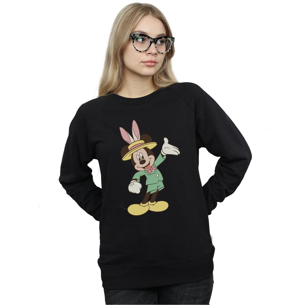 Disney Womens/Ladies Mickey Mouse Easter Bunny Sweatshirt