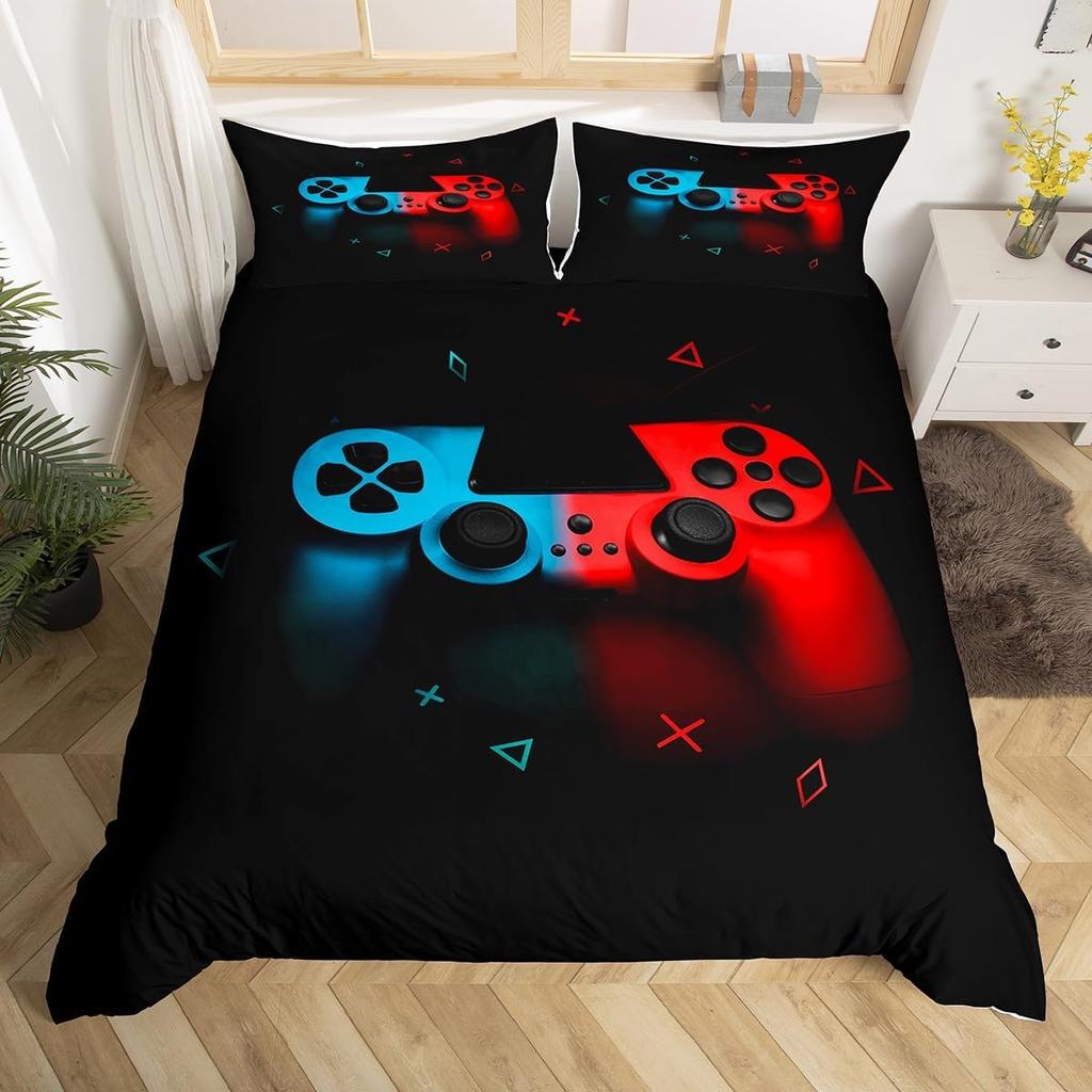 Gamepad Duvet Cover Gamer Bedding Set King For Boys Girls Teen Video Games Quilt Cover Microfiber 3D Gaming Controller Bed Sets