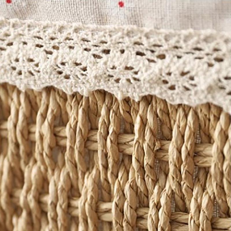 Coș de depozitare din ratan în stil japonez, pentru bucătărie, fructe, mâncare, pâine, diverse, organizator, ratan, picnic, cutie de depozitare