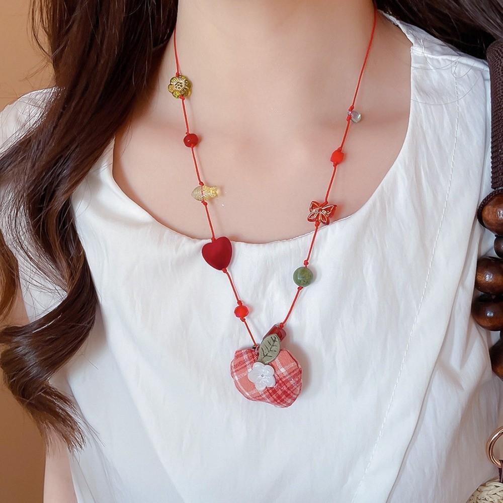 Crystal Bohemian Choker Jewelry Clavicle Necklace Korean Fruit Beaded Necklace  Beach Vacation