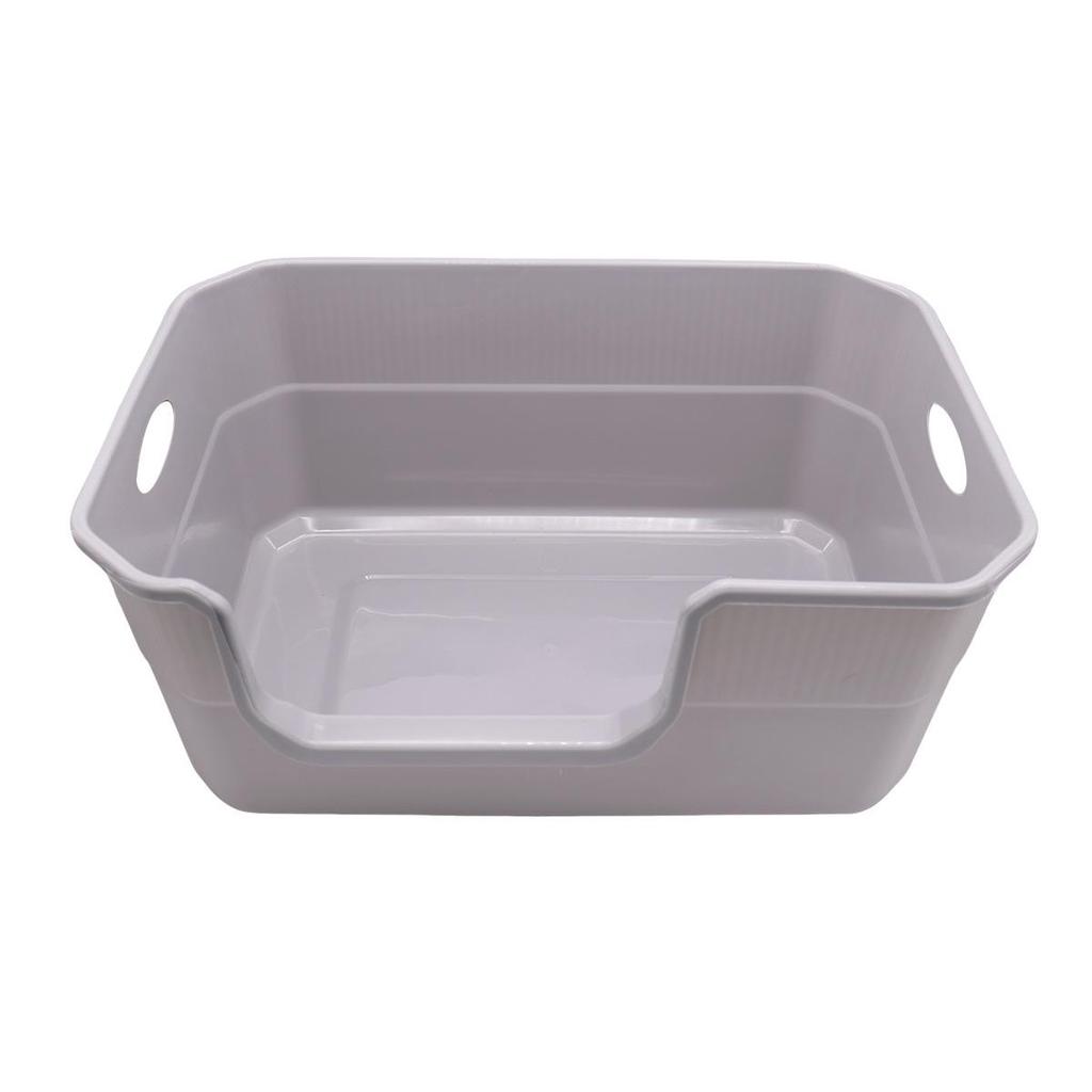 Extra Large Semi-Enclosed Odor-Control Cat Litter Box with Anti-Splash Design