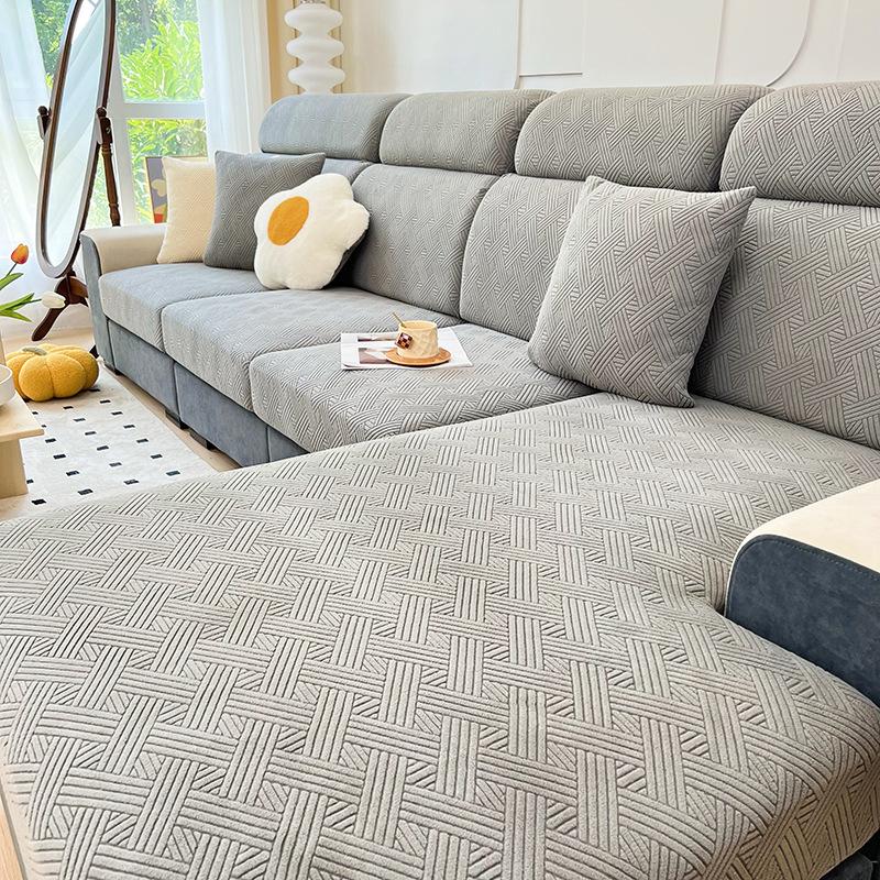 

Новый китайский диванный коврик из губки, простой современный эластичный толстый пылезащитный чехол для дивана, универсальный универсальный чехол 65-85cm*65-85cm*5-20cm серый