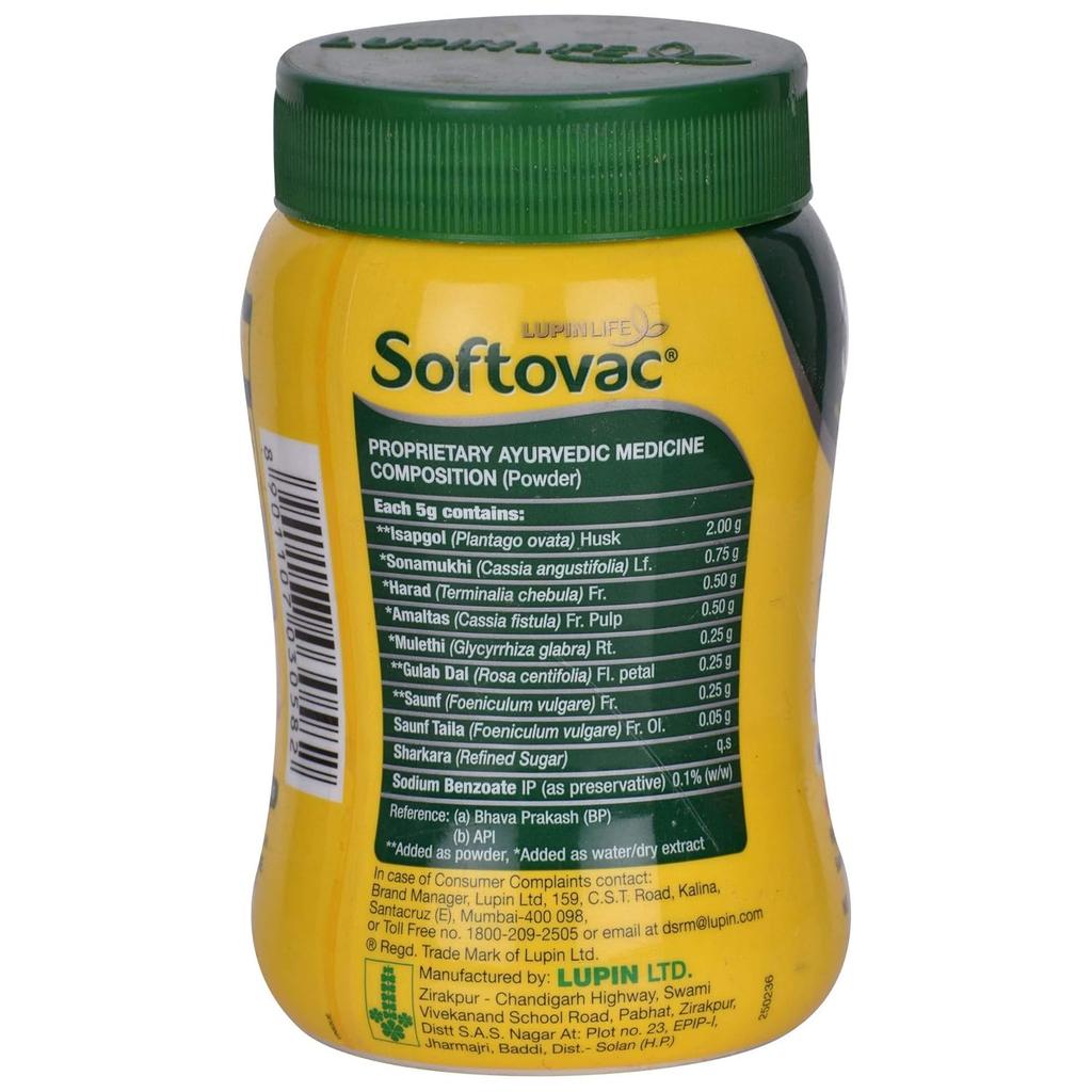 Lupin Softovac Regulátor střevního pohybu Prášek 100g Láhev Přírodní podpora trávení Ulevuje od zácpy, zažívacích potíží a podporuje zdravou funkci střev