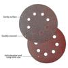 100pcs 125mm Sandpaper Sanding 8 Hole Discs Round Shape Hook Loop Sanding Paper Buffing Sheet Sander Polishing Pad