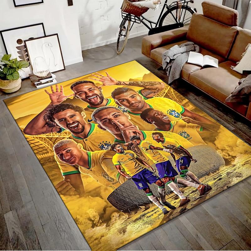 1pc Neymar15 Design Printed Area Rug Carpet for Bedroom Living Room Home Decor Rugs Mat Non Slip Mat Rug for Bedside