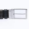 [Dunhill] Men's Belt, 3.5cm Wide, Reversible, Cadogan Style, Round Roller Buckle, Black/Chocolate, Stringa System Compatible, DU24F4T21AP001, UK [Para