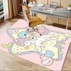Office Rug Little Twin Stars, Sanrio Characters Anti-Slip Rug, Machine Washable for Living Room, Bedroom, Office, Multiple Sizes, Bedroom Mat, Decorat