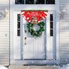 Christmas Fan Flag Door Decoration Polyester Materials Holiday Party Supplies Easy To Hanging Banners Accessory