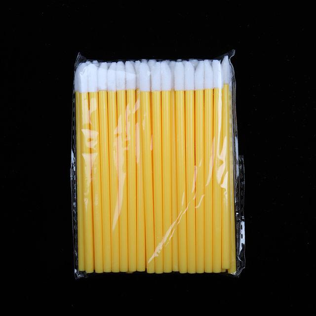 50 Pcs Disposable Hollow Lip Brush Soft Lipstick Mascara Wands Applicators Eyelash Cleaner Cosmetic Brushes Women Make Up Tools