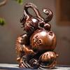 Black Sandalwood Abundant Fortune Ornament Woodiness Gourd Ornament A Birthday Present Home Living Room Office Decoration