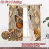 Flat Printing Curtains Without Rod Butterflies Cream Background Popular Fashionable Durable Polyester Set Of 2 Made