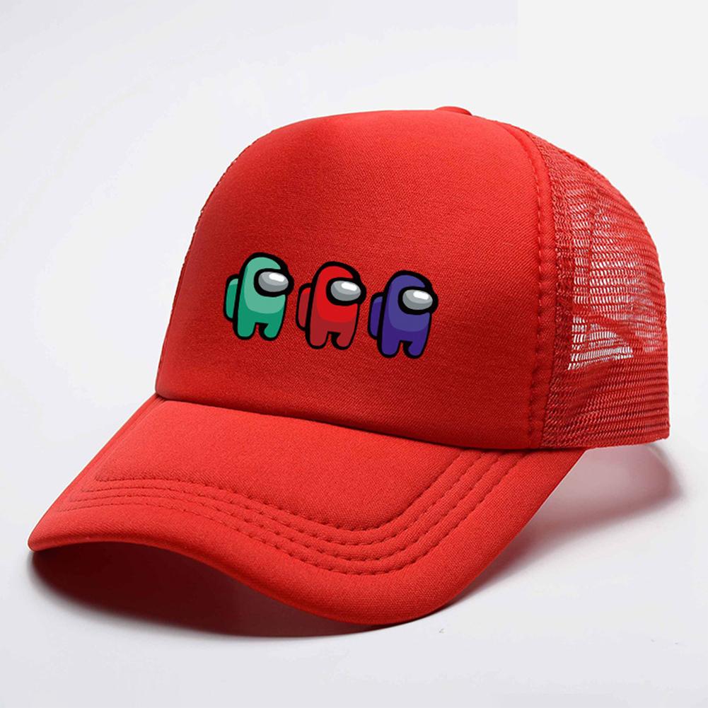 Children  Mesh  Hat Cartoon  Printed Caps Colorful Breathable Sun-proof Sun Hat