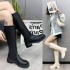 Size 35-44, Large Size Women's Shoes 41 Soft Leather Elastic Martin Boots Women's 42 Fashion Versatile Skinny Knight Long High Boots