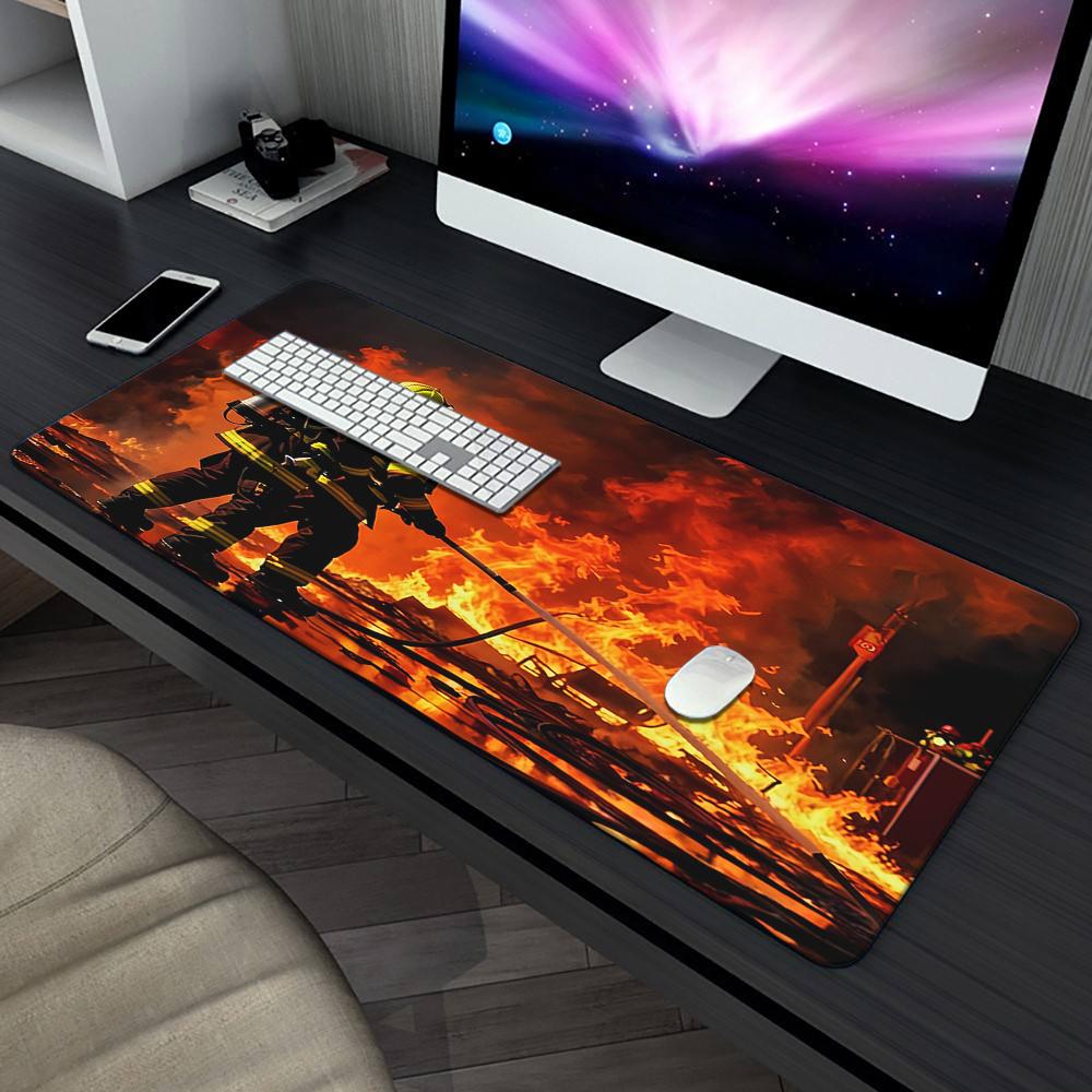 Fire Bigness XXL Mousepad Keyboard Gaming Mouse Mats Office Computer PC Desk Mat Extended Pad Gaming Mats Setup Desk Interior