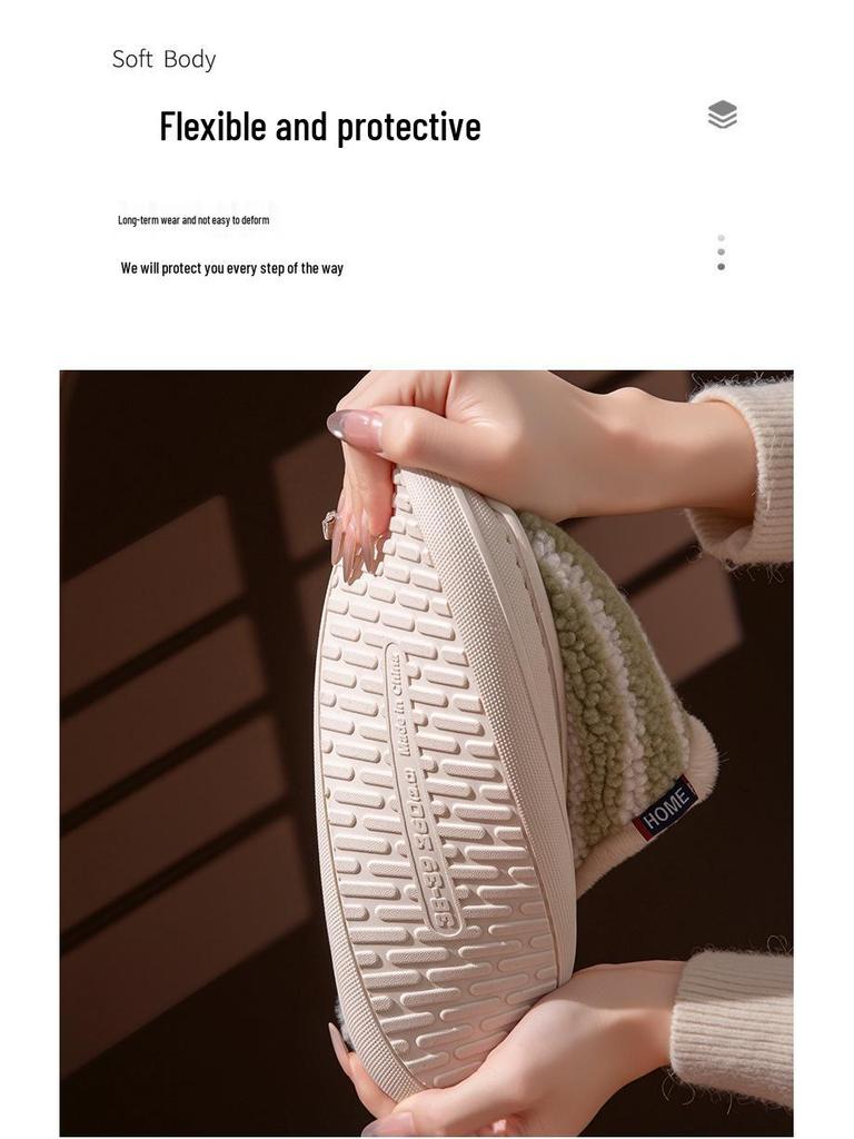 2025 Neue Warme Rutschfeste Baumwollpantoffeln für Männer & Frauen - Winter Indoor Paar-Stil mit Dicker Sohle