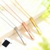 Customized Name Quotes Date Multi Sided Engraved Necklace Stainless Steel Personalized Cube Bar Necklace Fashion Couple Jewelry