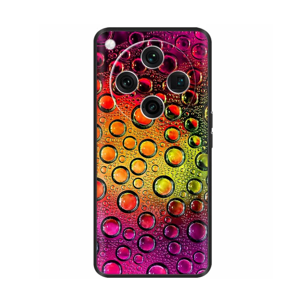 Painted Cover For Oppo Find X8 Pro Soft Black Silicon Back Cover Cases For Oppo Find X8 Findx8 Pro Shockproof Shell Cases Bumper