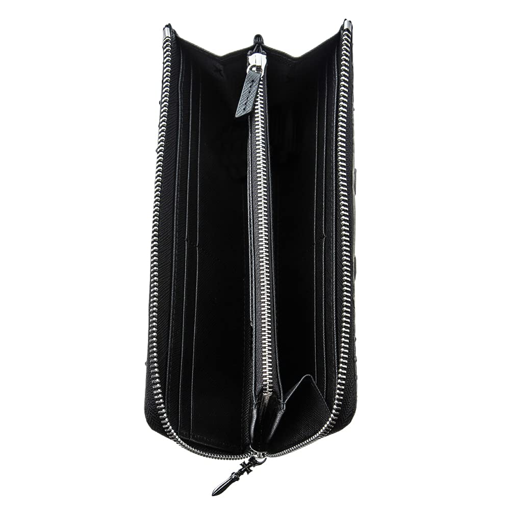 Artemis Classic L-Shaped Slim Gray Python Long Wallet (ZW0008) - Men's Long Wallet with Zipper, Snake Pattern, and Genuine Leather