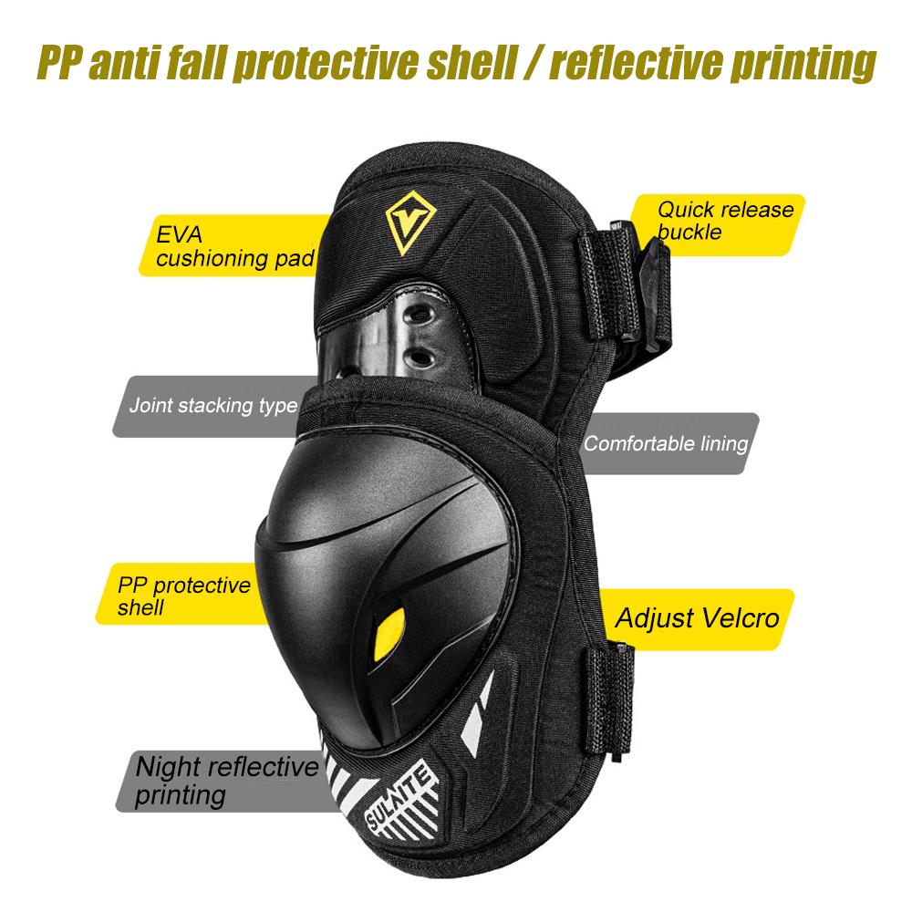1Pair Motorcycle Knee & Elbow Guards – Adjustable Motocross Armor with PP Shell & EVA Padding – Dirt Bike,E-Bike Protective Gear