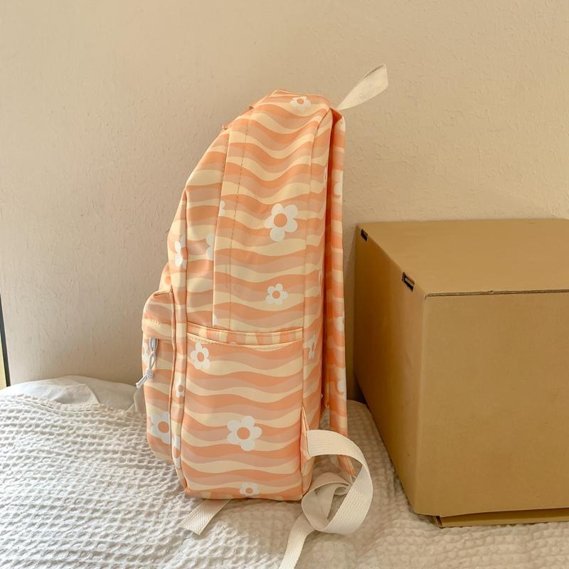 Студенческая школьная сумка с цветочным принтом — фото 10