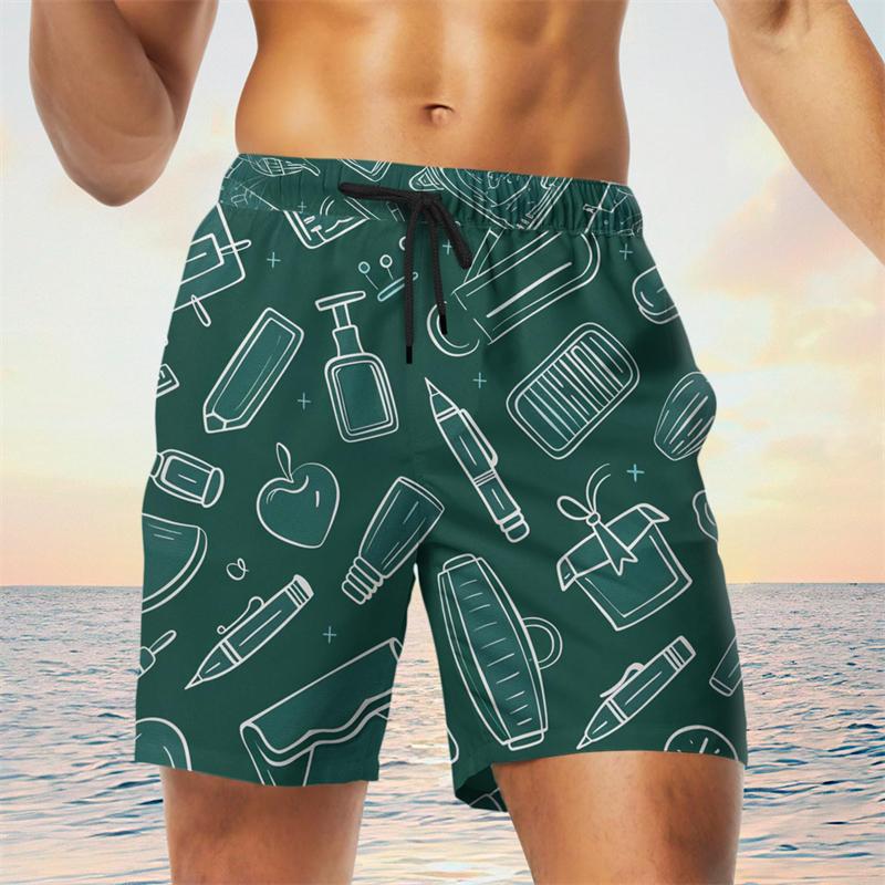 Funny Mathematics Class Graphic Beach Shorts For Men Fashion Summer Vacation 3D Printed Kids Swim Trunks Casual Loose Short Pant