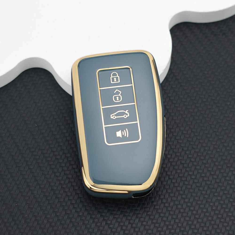 TPU Anti-scratch Car Key Case Cover for Lexus ES300h ES350 RX350 RX450h NX300 NX300h IS250 IS300h GX460 LX570 Shell Fob Holder