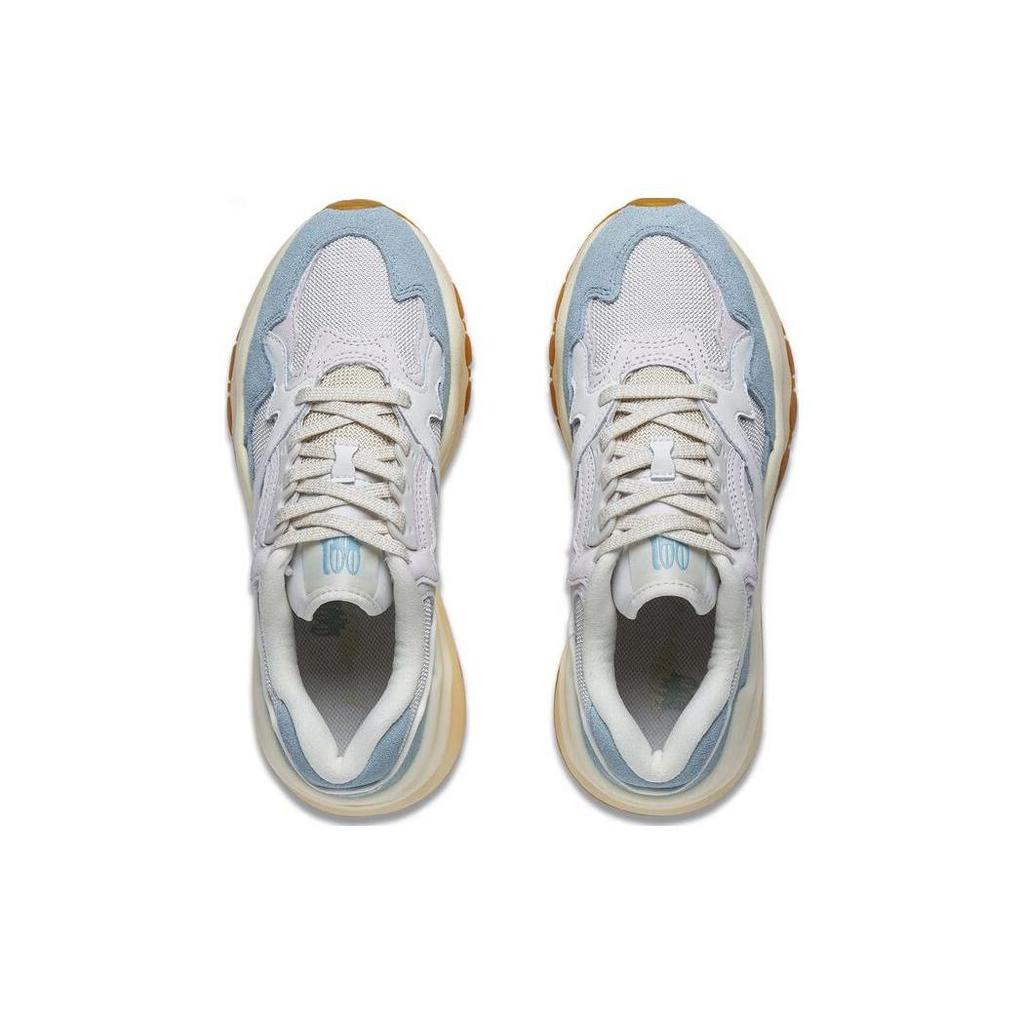 Li Ning 001 Mountains And Seas Abrasion Resistant Breathable Low top Sports Casual Shoes Women's White Cyan AZGT008-4