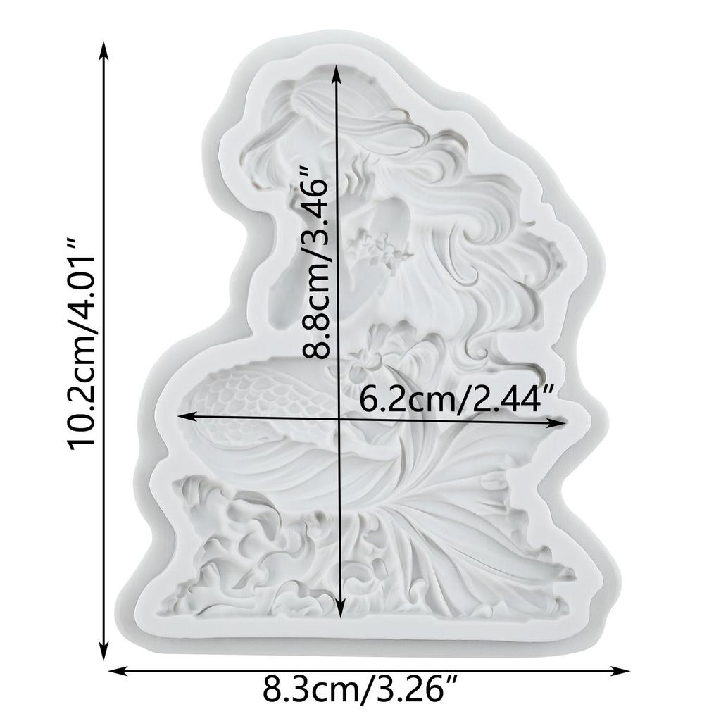 Silikonová forma mořská panna Formy na fondán mořská panna Nástroje na zdobení dortů Toppery na cupcaky Cukroví Cukrářství Gumpasta Polymerová hlína