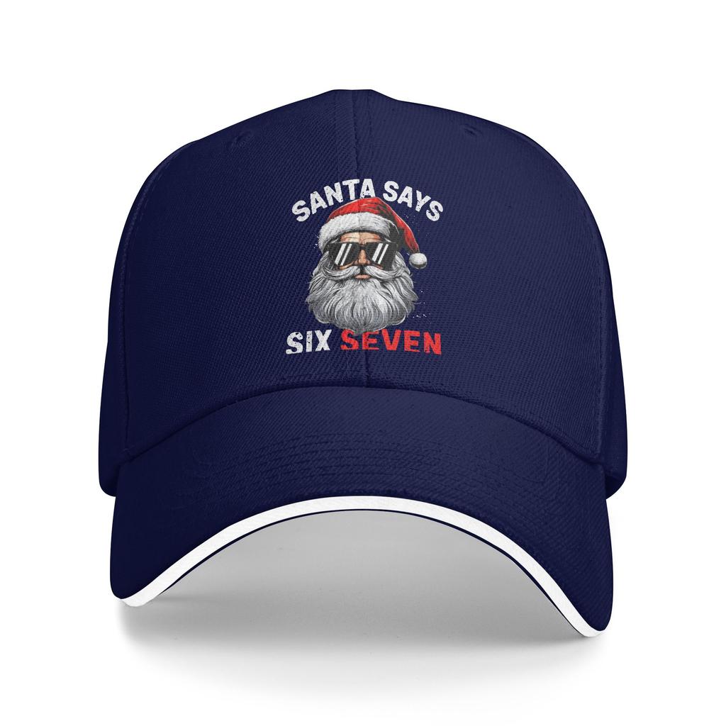 Santa Says Six Seven 6 7 Gen Z Alpha Meme Slang Christmas Sun Baseball Cap Summer Casual Hip Hop Hats For Unisex Baseball Caps