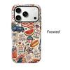 Red White Blue Scrapbook Flag Truck Hotdog Firework Art Film Aesthetic Protective Shockproof Bumper Case For iPhone 13 14 15 16 17 Pro Max Plus