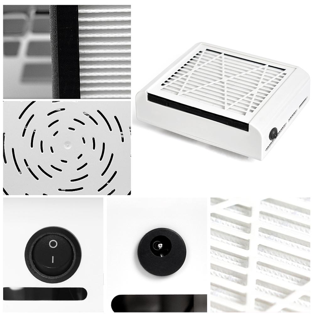 LINMANDA Nail Dust Collector Strong Suction Dust Extractor Fan Collector No-Spilling Filter 40w Power 45000 Rpm Vacuum Cleaner