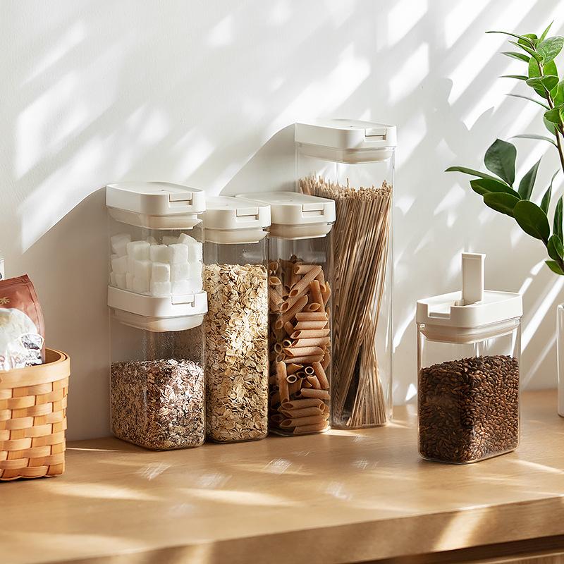 Household Moisture-Proof Sealed Jar, Kitchen Grain Storage Jar, Spice And Tea Storage Box, Transparent Milk Powder Storage Box