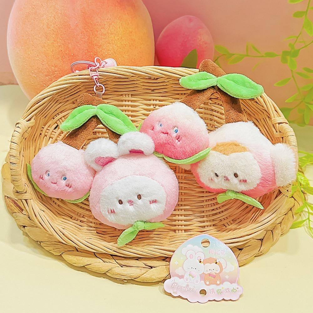 

Wallet Plush Doll Keychain Bag Portable Cartoon Rabbit Keychain Bag Plush Monkey Coin Purse Travel style 4
