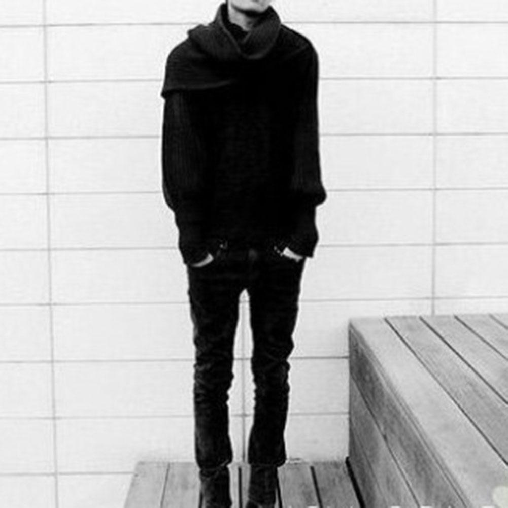 Autumn Winter Knitted Wool Scarf Korean Version Super Long Shawl With Sleeves Scarf For Men Women