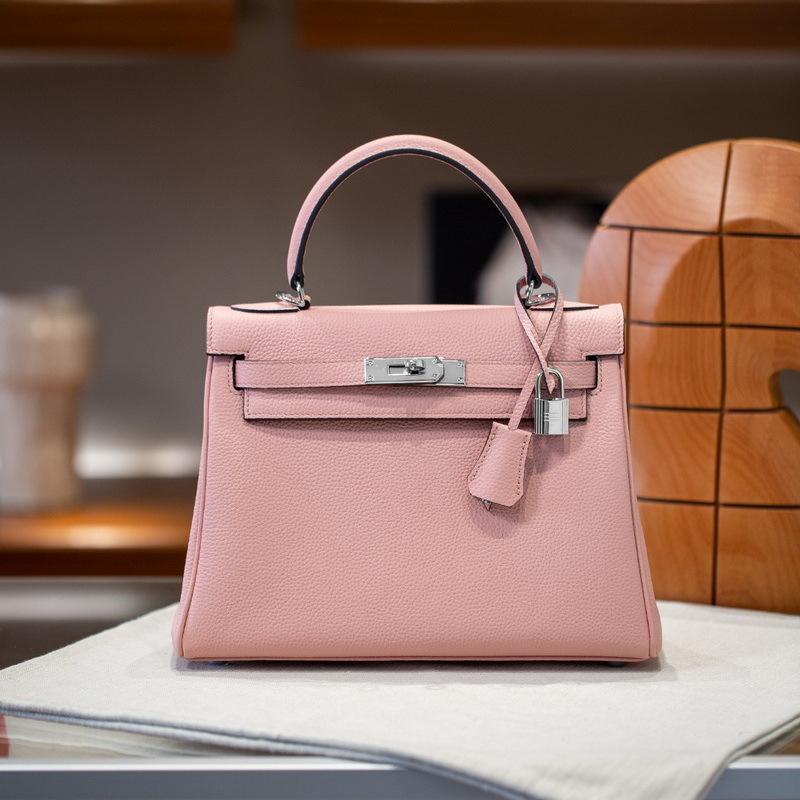 Inner Seam Top Layer Cowhide Togo Leather Bag With Double Shoulder Straps (H09-2528KL)