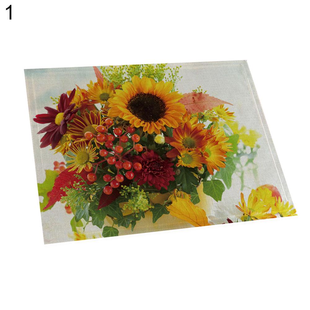 

Цветущий букет Подсолнух Колокольчик с принтом Теплоизоляционная подставка для столовых приборов Водонепроницаемая подставка для стола