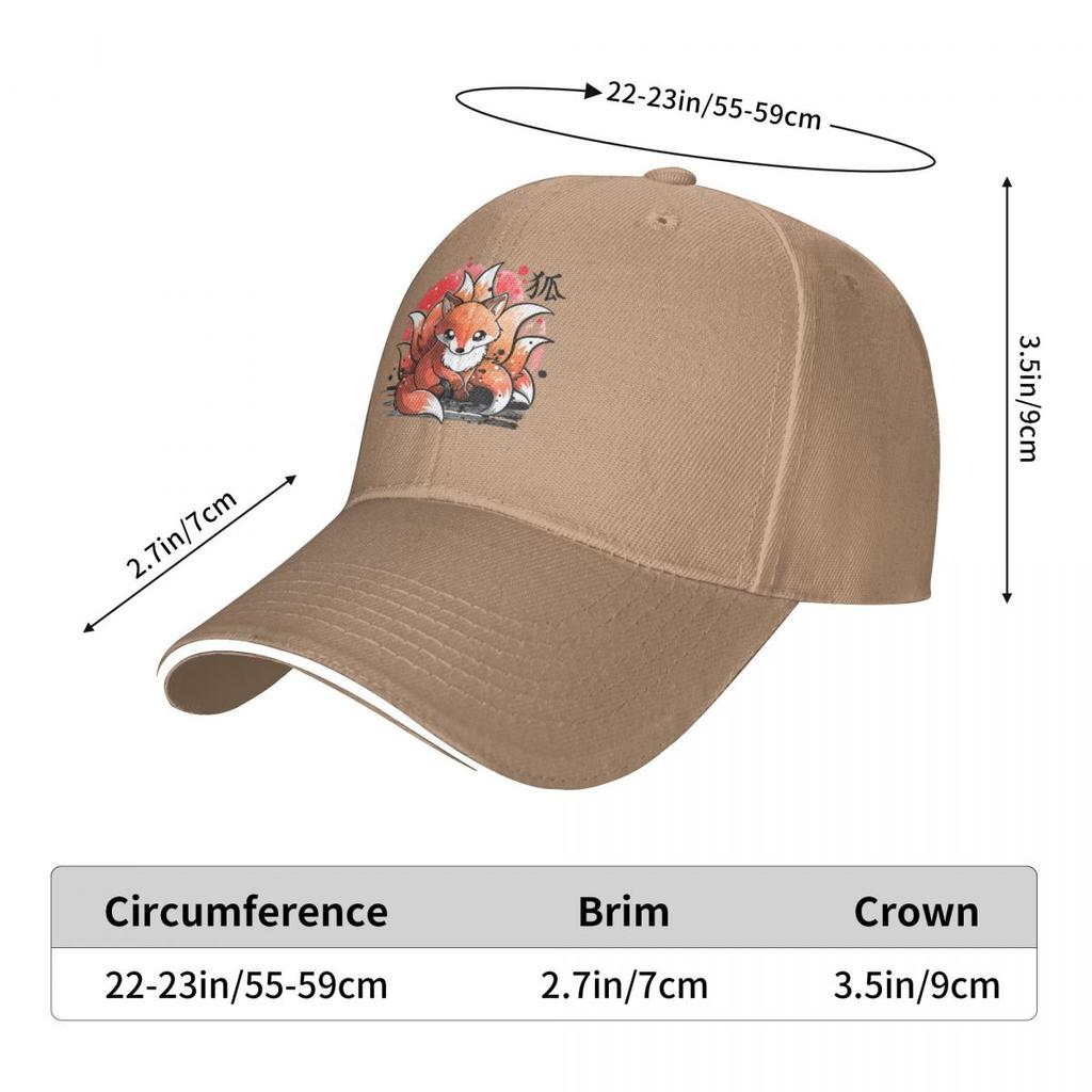 Nine Tailed Fox Baseball Caps Snapback Unisex Women Hats Outdoor Adjustable Casual Cap Baseball Hat Polychromatic Customizable