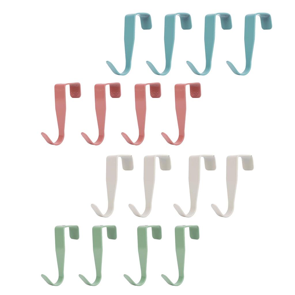 16 ks Háčky přes dveře Nerezový závěsný hák Organizér na dveře skříně na oblečení Ručníky Klobouky Ba