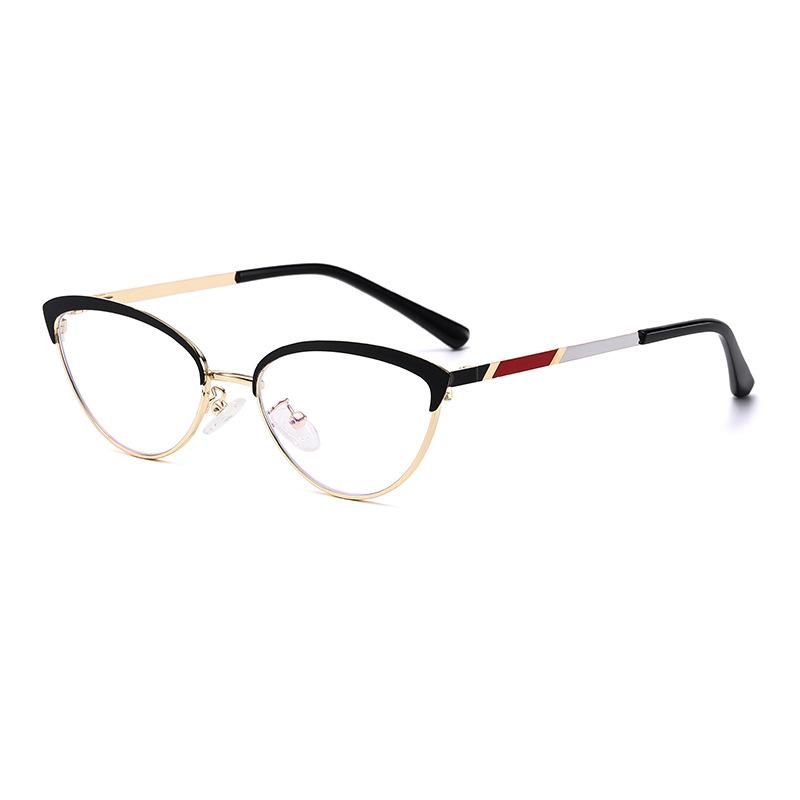 6214 Cat Eye Fashion European And American Small Frame Anti-Blue Glasses, New Street Photography Trend Versatile Flat Glasses