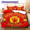 Set cu cuvertură și fețe de pernă Man Utd Decor Acasă Cadou de Ziua de Naștere (1 * husă de pilotă + 2 * fețe de pernă, fără miez)
