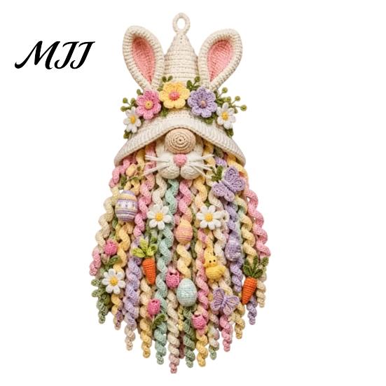 DIY-Weihnachtsdekorationen Saisonale Häkel-Türhänger-Sets, 3D-Zwerg-Strick-Aufhänger Handgemachte Bastelarbeiten, Anfänger-Schmuck für Weihnachten Halloween Ostern