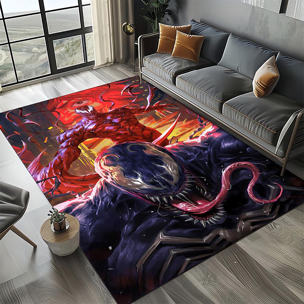 3D Marvel 27 Style Venom Captain SuperHero Carpet Rug for Bedroom Living Room Home Sofa Decoration,kids Large Decor Floor Mat HD