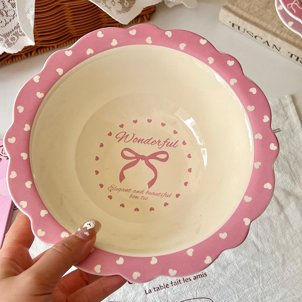 Ceramic Dinner Plate, Simple Straw Hat Bowl, Fruit Plate, High-Value Salad Bowl, Cute Dessert Bowl, Household Soup Bowl, Instant Noodle Bowl