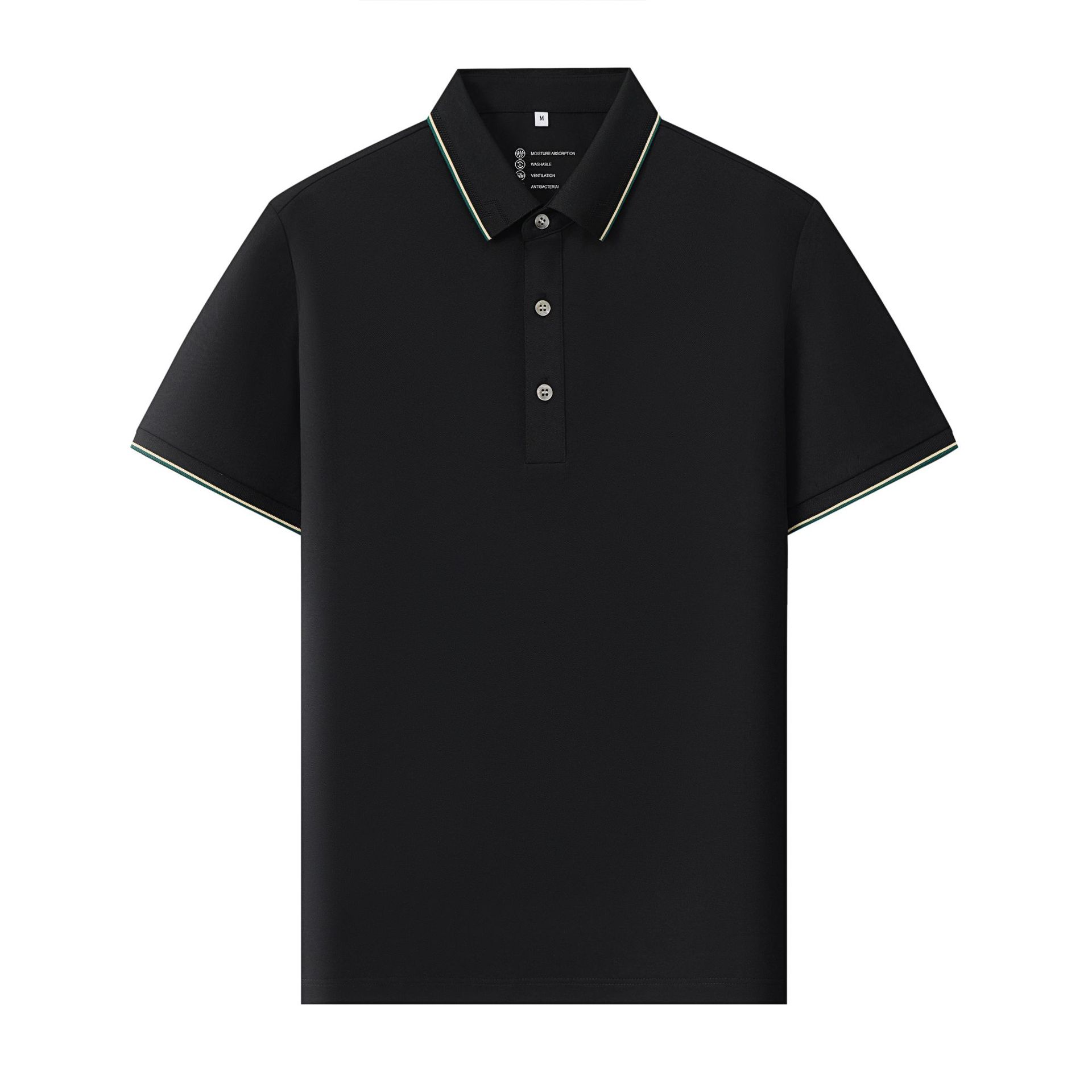 

210 г/м² хлопковые рубашки поло с индивидуальным рисунком и принтом для мужчин 5XL чёрный