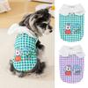 Plaid Dog T-Shirt Stylish Summer Pet Shirt with Leash Ring Washable Breathable Dog Tee Shirt for Small Dogs Puppies