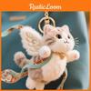 Flying Cat Plush Charm With Embroidered Cloud Pattern And Keyring For Home Decor And Kids