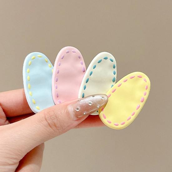 4 Stück Mädchen Haarspangen Anti-Rutsch-Zähne Wassertropfenform Haarspangen für abgebrochenes Haar und Pony Haarspangen Macaron-Farbe Glänzendes Harz Leichte Haaraccessoires