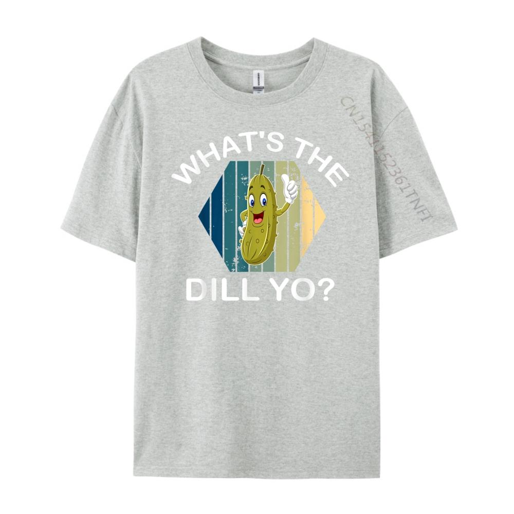 Funny Pickles What The Dill Yo Dill Pickle White Graphic Tee Harajuku Leisure Men Free Shipping Clothes Hip Hop